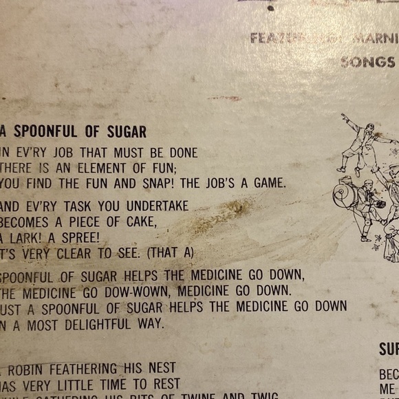 Rare Vintage Walt Disney Mary Poppins LP Long Play33 1/2​​ - Picture 14 of 16